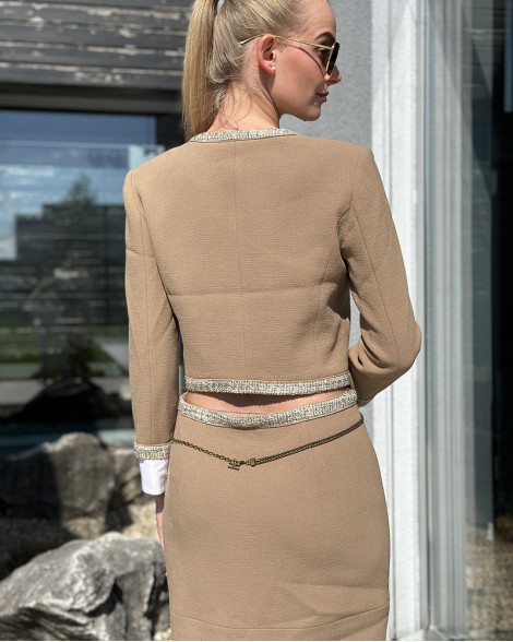 Kostým dámský Elisabetta Franchi hnědý